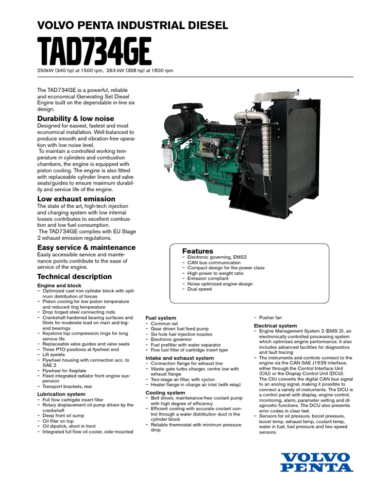 Volvo penta tad734ge