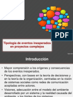 Tipología eventos proyectos