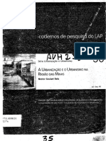 REIS, Nestor Goulart. a Urbanização e o Urbanismo Na Região Das Minas.