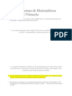 135 Problemas de Matemáticas para Nivel Primaria