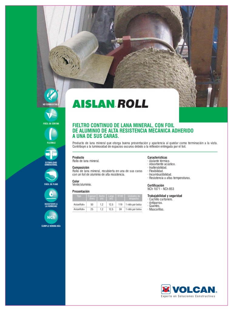 Aislan Roll | PDF | Aislamiento térmico | Química