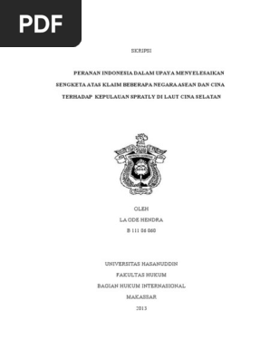 Contoh Skripsi Hukum Internasional