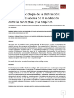 Hacia Una Sociología de La Abstracción: Observaciones Acerca de La Mediación Entre Lo Conceptual y Lo Empírico