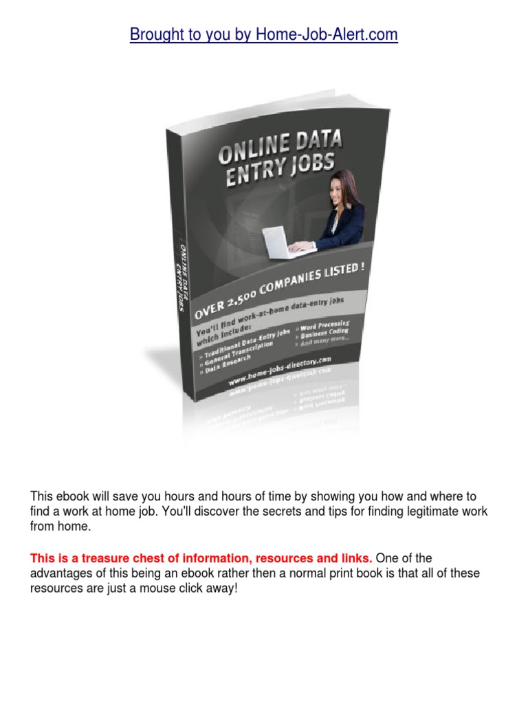 Online Data Entry Jobs | PDF | Telecommuting | Call Centre