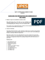 University of Petroleum & Energy Studies PhD Thesis Guidelines