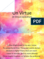On Virtue: by Phillis Wheatley