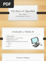 The Basic of Algorithm: TII3201 - WEEK 09 Ika Nurlaili Isnainiyah, S.Kom., M.SC