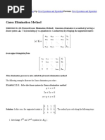 Gauss Elimination Method