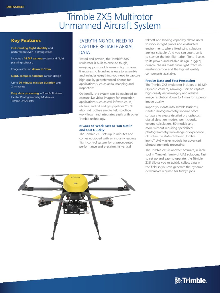 Trimble ZX5 Unmanned Aerial Vehicle Camera