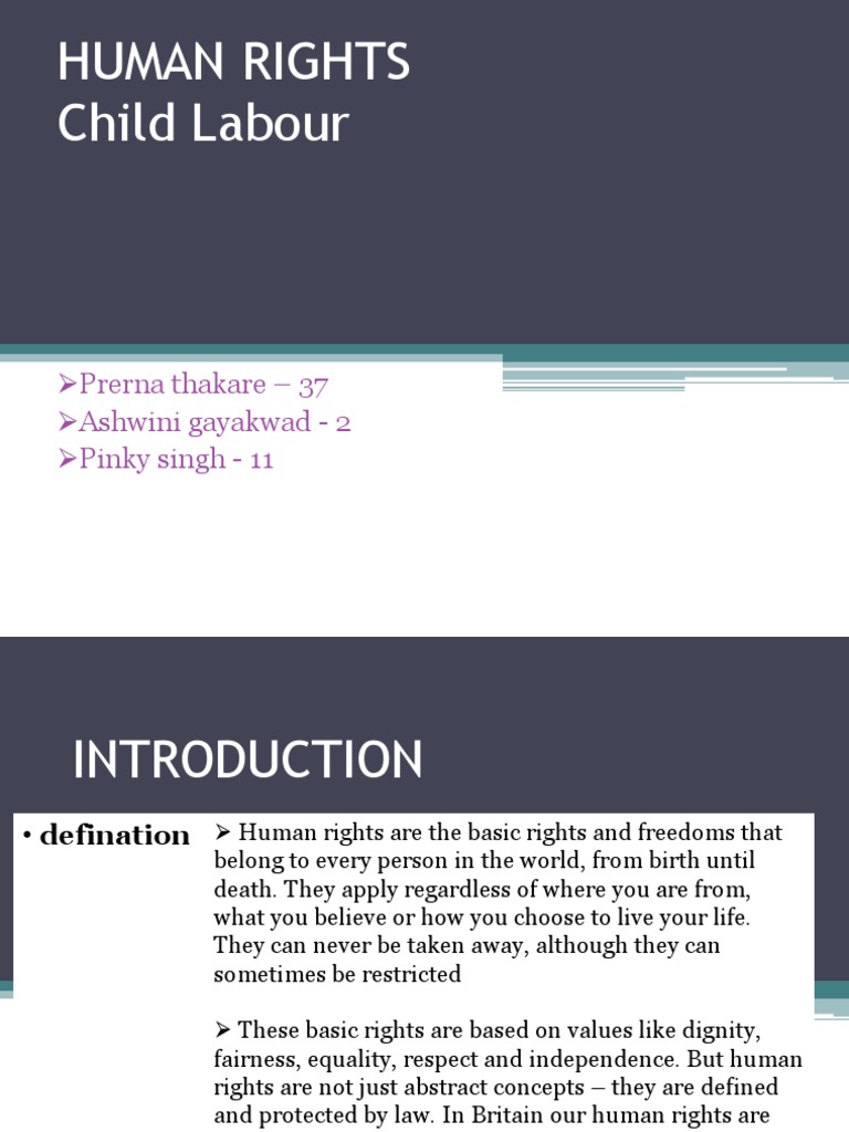 Human Rights (Child Labour) | PDF | Child Labour | Human Rights