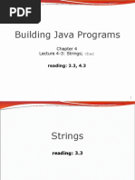 Building Java Programs: Lecture 4-3: Strings Char