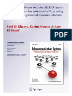 A Smart Multi-User Massive MIMO System For Next G Wireless Communications Using Evolutionary Optimized Antenna Selection