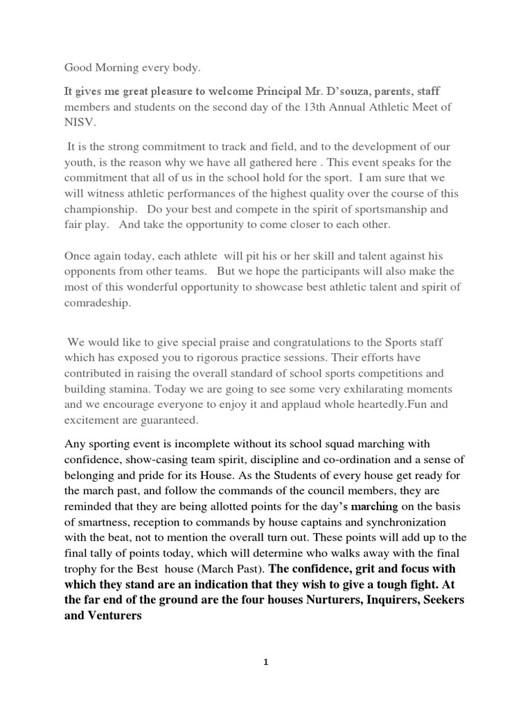 Annual Athletic Meet Highlights | PDF | Leisure