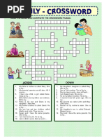 Read The Clues and Complete The Crossword Puzzle.: Across Down