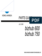 Parts Guide Manual - Bizhub 600, 750