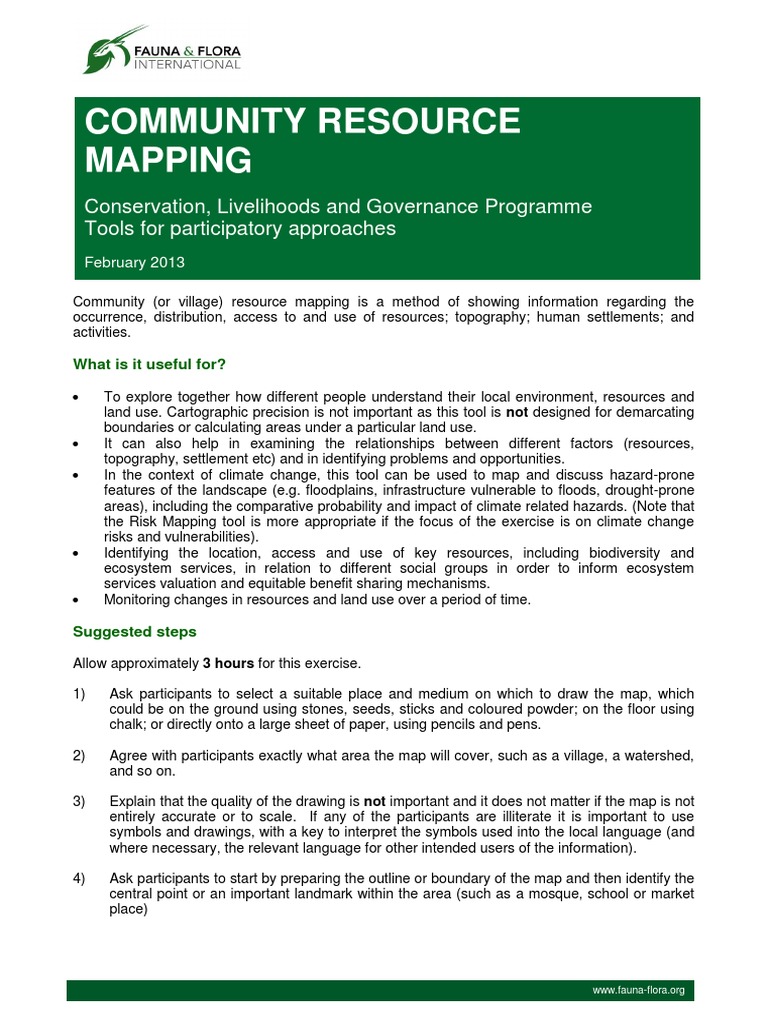 Community Resource Mapping Guide | PDF | Map | Flood