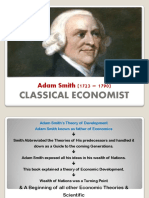 Classical Economist: Adam Smith (1723 - 1790)