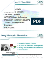 Introduction To CMG CMG's STARS Simulator The SAGD Process GEOMECH and Its Features Discussion On Iterative Coupling Examples Future Work