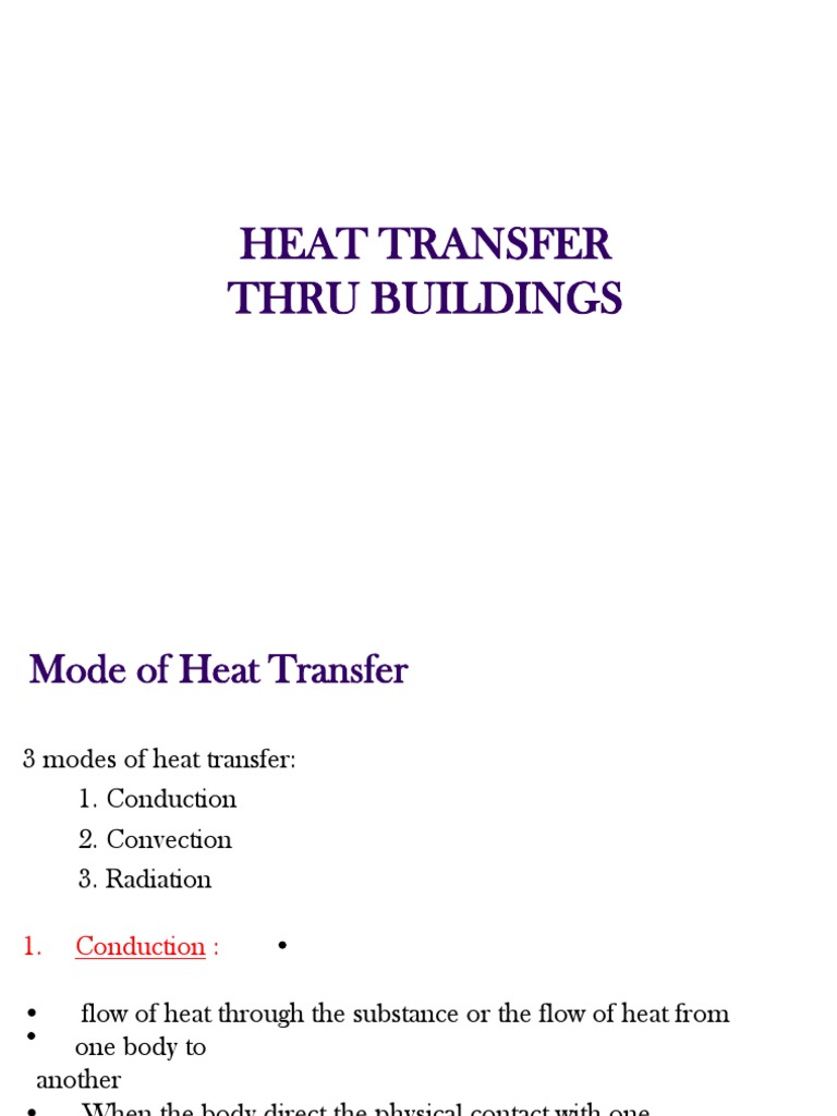 Heat Transfer Thru Building-1 | PDF | Heat Transfer | Convection