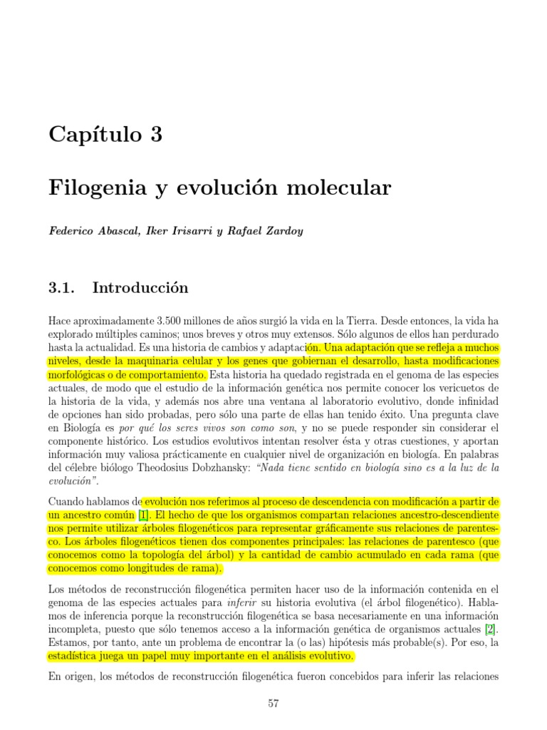 Filo Genia | PDF | Alineación de secuencia | Filogenética