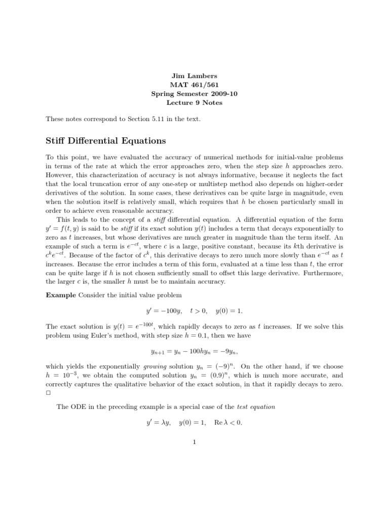 Stiff Differential Equations – Low-rank exponential integrators for ...