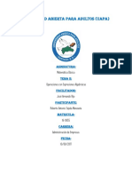 Operaciones algebraicas UAPA