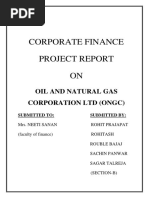 Corporate Finance Project Report ON: Oil and Natural Gas Corporation LTD (Ongc)