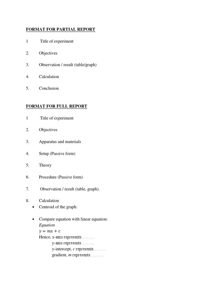 Lab Report Format Guidelines | PDF | Teaching Methods & Materials