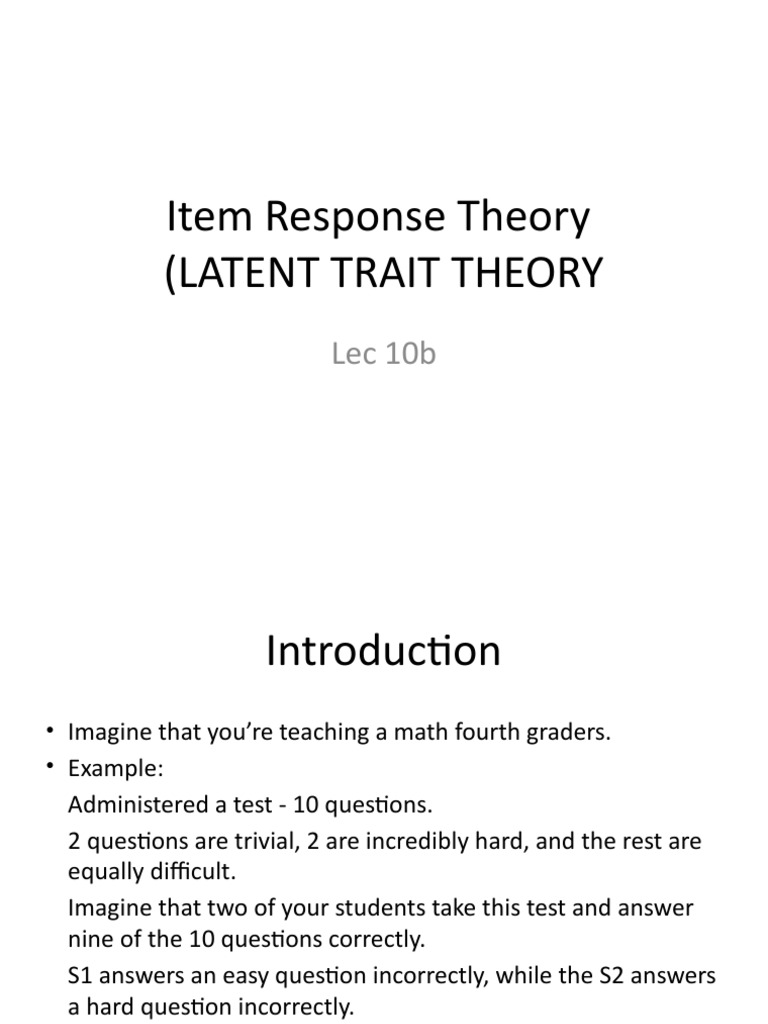 20170425120423KPN 4053 Unit 10b Item Response Theory | PDF | Scientific ...