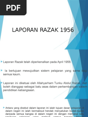Laporan Razak 1956