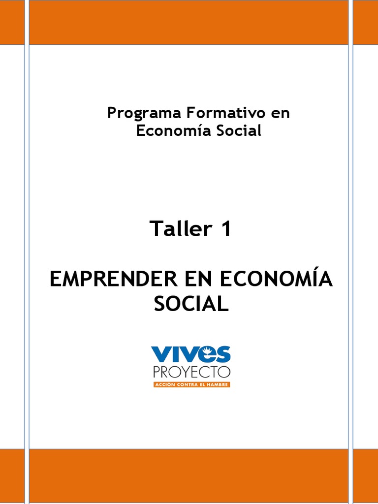 Taller 1 Emprender En Economia Social Pdf Economía Social