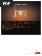 Horizontal Center Break Disconnector Type SDF, Up To 550 KV: Maximum Reliability and Minimal Maintenance