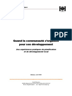 Experiences en Planification Et en Developpement Local PDF