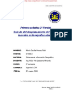 Calculo Del Desplazamiento Del Relieve Terrestre en Fotografías Aéreas.