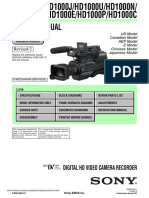 Sony HVR-HD1000J, Hd1000u, HD1000N, Hd1000e, HD1000P, HD1000C Service Manual Ver 1.3 2008.12 Rev-2 (9-852-240-14) PDF