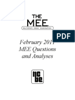 February 2011 MEE Questions and Analyses