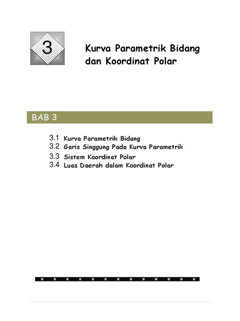 Kurva Parametrik dan Koordinat Polar | PDF