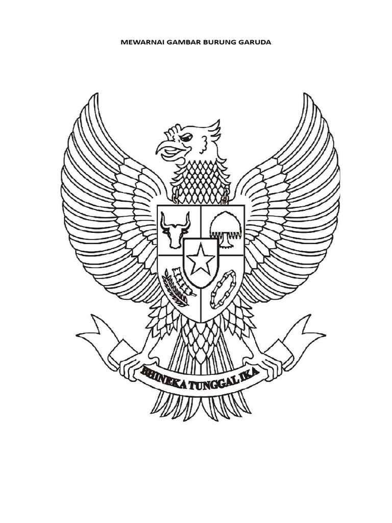 Mewarnai Gambar  Burung  Garuda 