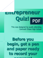 Entrepreneur Quiz!: This Was Designed by Pupils Attending Cannock Chase High School