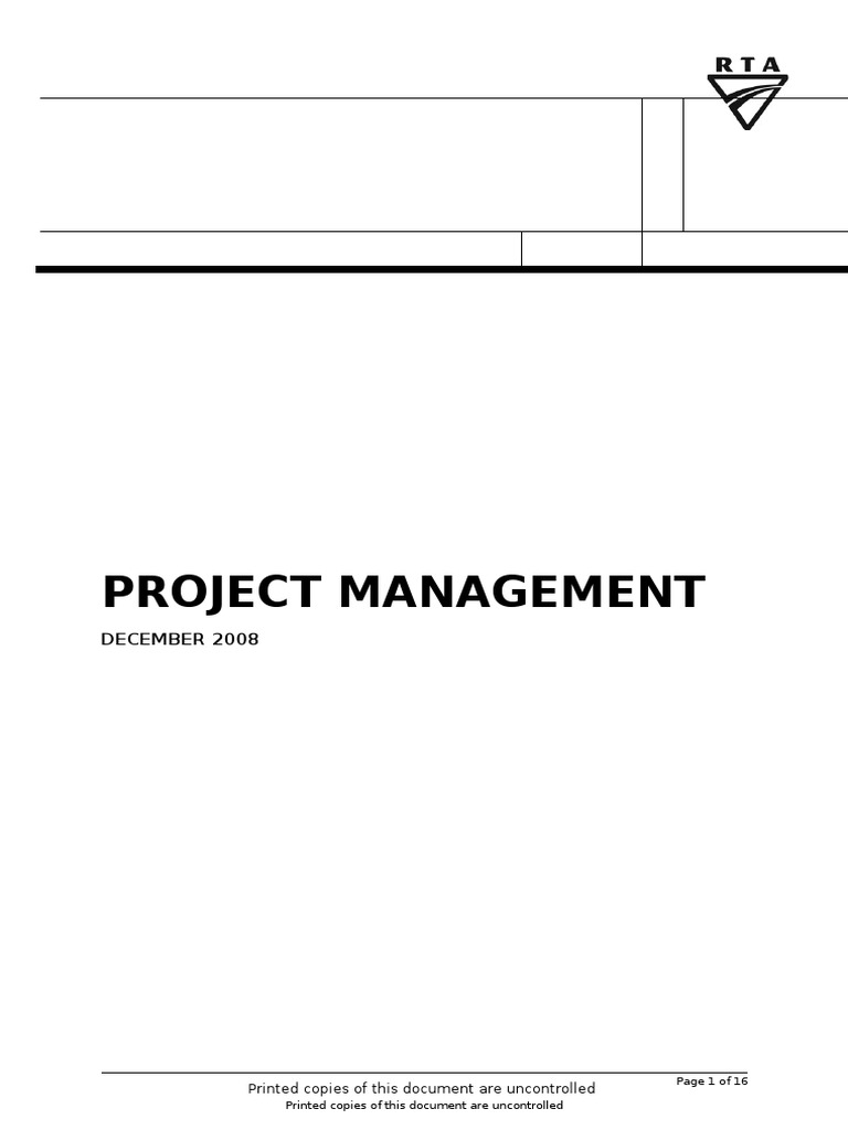 Project Management Procedure Guide | PDF | Risk | Project Management