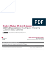 Grade 4: Module 3A: Unit 3: Lesson 4: Mid-Unit Assessment: Reading and Answering