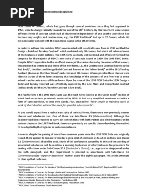 FIDIC Sub-Clause 3.5 [Determinations] Explained