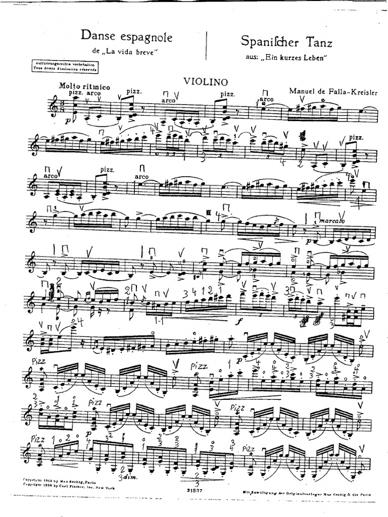 Manuel De Falla Spanish Dance