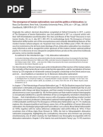 Review of Reza-Zia Ibrahimi's "Emergence of Iranian Nationalism Race and the Politics of Dislocation"