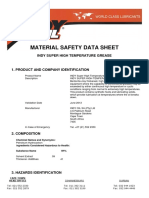 MSDS High Temp Grease