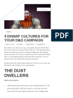5 Dwarf Cultures For Your D&D Campaign
