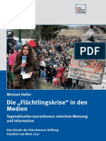 Die Flüchtlingskrise in den Medien. Otto Brenner Stiftung. 2017