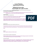 Lesson Planning Waynesburg University Writing The Lesson Plan: Translating Thoughts Into A Plan of Action