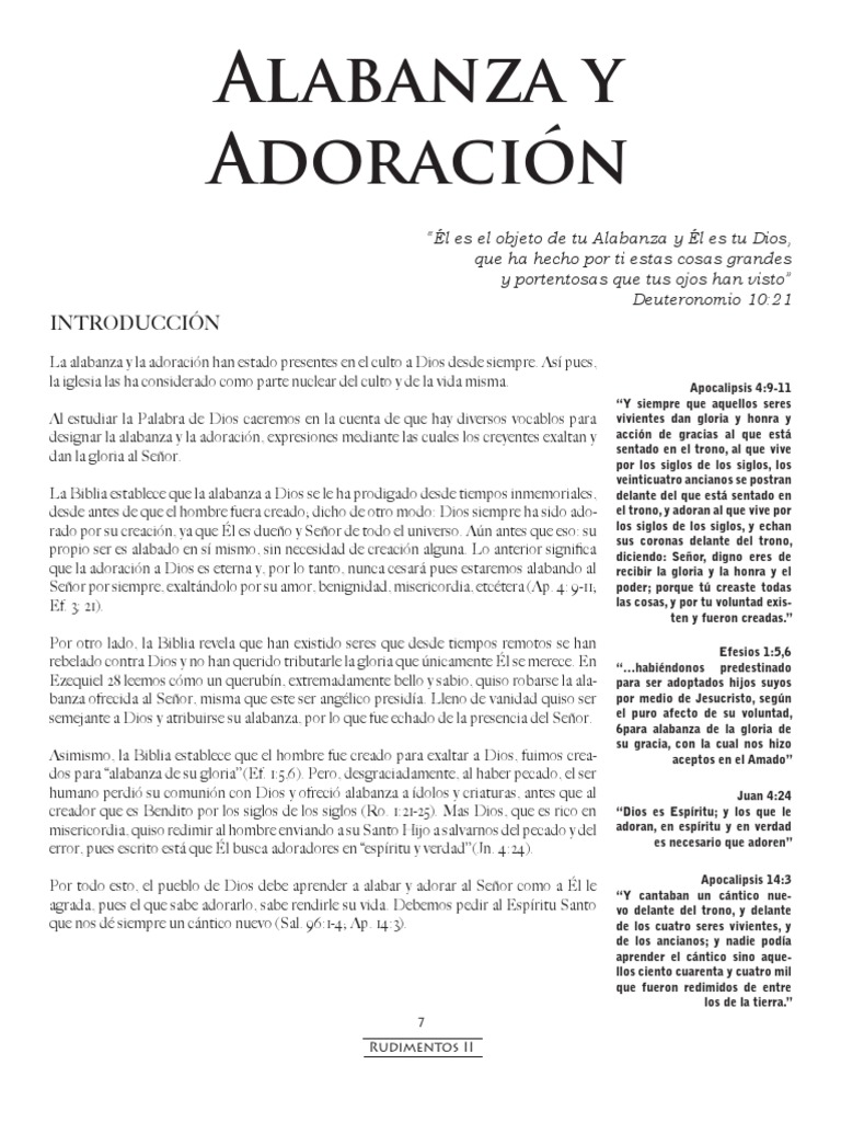 Alabanza y Adoración en la Biblia | PDF | Salmos | Himnos