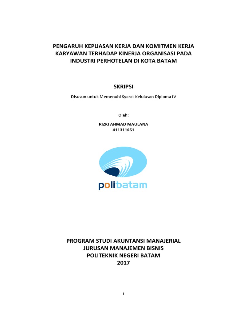 Skripsi Manajemen Sdm 2017 Pejuang Skripsi